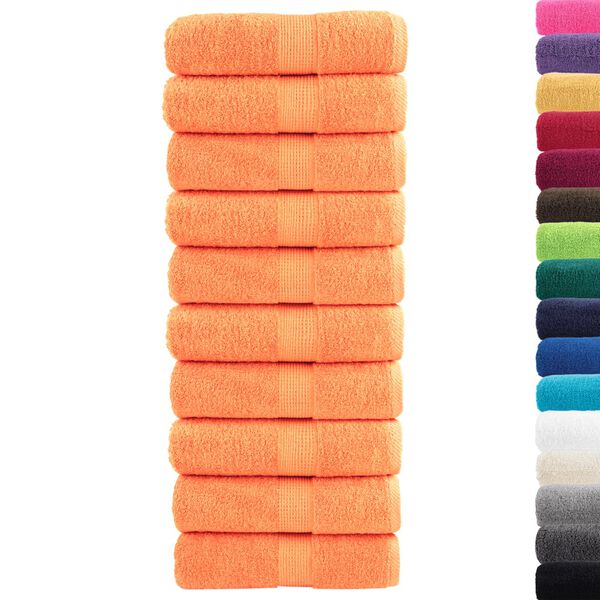 vidaXL Premium Waschhandt&uuml;cher SOLUND 10 St&uuml;ck Orange 30x30 cm 600 g/m&sup2;