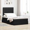 vidaXL Bett mit Stauraum und LED Schwarz 120 x 200 cm Polyester