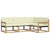 vidaXL Outdoor-Sofagarnitur 4 Stk. Wei&szlig; und Creme