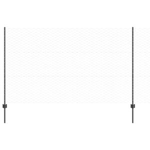 vidaXL Sechseckzaun mit Pfosten 50 x 1,4 m PVC-beschichteter Stahl