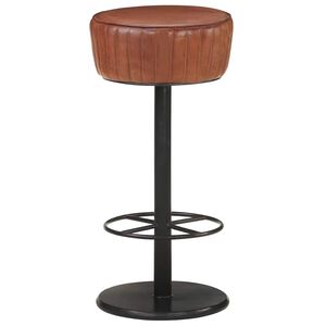 vidaXL Barhocker Braun Echtleder