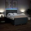 vidaXL Boxspringbett mit Matratze Dunkelgrau 140x200 cm Stoff