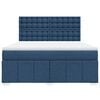 vidaXL Boxspringbett mit Matratze Blau 180x200 cm Stoff