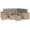 vidaXL Gartensofa-set 8 stk. Beige Poly-Rattan