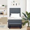 vidaXL Boxspringbett mit Matratze Dunkelgrau 90 x 200 cm Samt