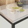 vidaXL K&uuml;chenaufbewahrung mit Regal mit T&uuml;r Wei&szlig; 60 x 50 x 92 cm Stahl