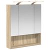 vidaXL Badezimmerspiegelschrank mit T&uuml;r Sonoma-Eiche 60 x 14.5 x 70 cm