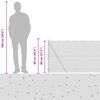 vidaXL Zaun mit Pfosten Grau 0,8 x 100 m PVC-beschichteter Stahl