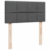 vidaXL Ottomane Bett mit Matratze & LEDs Dunkelgrau 80x200 cm Stoff