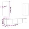 vidaXL 4-tlg. TV-Schrank-Set Grau Sonoma Holzwerkstoff