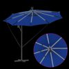 vidaXL Sonnenschirm mit LED-Lichtleisten Azurblau 294 x 294 x 248 cm