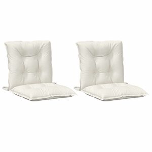 vidaXL Niedriglehner-Auflagen 2 Stk. Melange Creme 100x50x7 cm Stoff