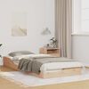 vidaXL Bettrahmen Braun 90 x 220 cm Massives Kiefernholz