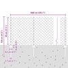 vidaXL Zaun mit Pfosten Grau 0,8 x 10 m Stahl und PVC