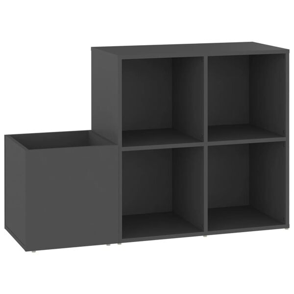 vidaXL Flur-Schuhschrank Grau 105x35,5x70 cm Holzwerkstoff