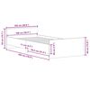 vidaXL Bettgestell Betongrau 100x200 cm Holzwerkstoff