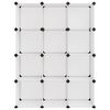 vidaXL Regalsystem mit 12 W&uuml;rfeln Transparent PP