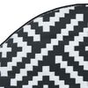 vidaXL Outdoor-Teppich ARAKIL Wei&szlig; und Schwarz &Oslash;200 cm PP