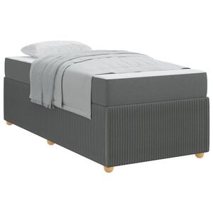 vidaXL Bettrahmen Dunkelgrau 80 x 200 cm Stoff