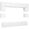 vidaXL 8-tlg. TV-Schrank-Set Wei&szlig; Holzwerkstoff