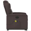 vidaXL Massagesessel mit Aufstehhilfe Dunkelbraun Stoff