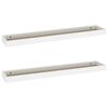 vidaXL Loggia Wandregale 2 Stk. Eichen-Optik und Wei&szlig; 80x15x4 cm MDF