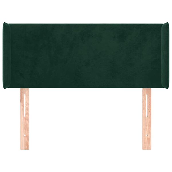 vidaXL Kopfteil mit Ohren Dunkelgr&uuml;n 83x16x78/88 cm Samt