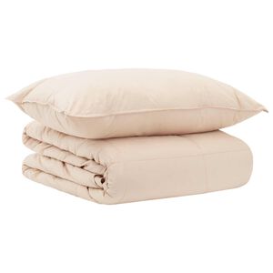 vidaXL Bettw&auml;sche-Set 2 stk. 135 x 200 cm Winter 350 gsm Beige