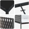 vidaXL Garten Essgruppe 5 pcs Braun und Schwarz PE-Rattan