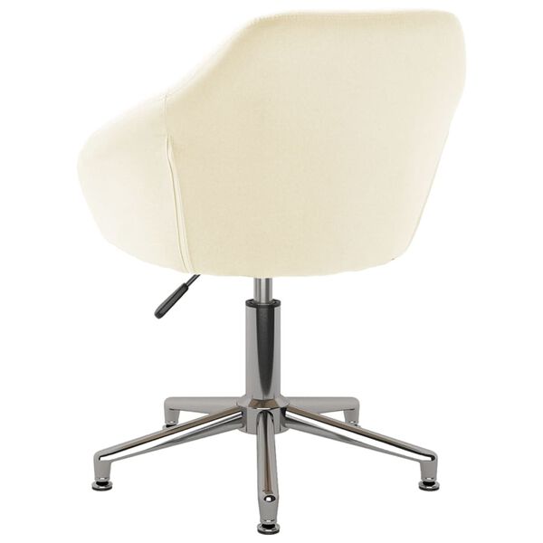 vidaXL Esszimmerstuhl Drehbar Creme Stoff