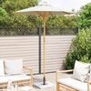 vidaXL Garten-Sonnenschirm Cremewei&szlig; &Oslash; 270 x 260 cm Bambus