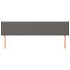 vidaXL Kopfteile Grau 180x5x78/88 cm Kunstleder