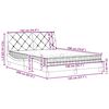 vidaXL Bett mit Matratze Schwarz 140x190 cm Stoff