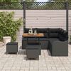 vidaXL Garten-Sofa-Set 8 pcs Schwarz Poly-Rattan