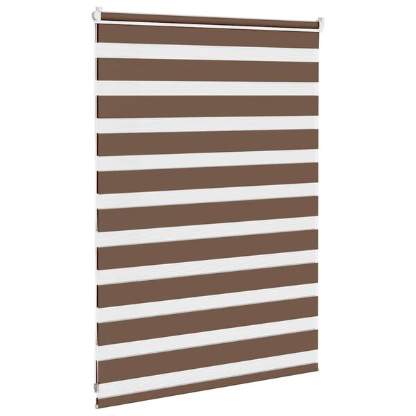 vidaXL Doppelrollo Braun 95x100 cm Stoffbreite 90,9 cm Polyester