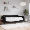 vidaXL Tagesbett mit Matratze Schwarz 100x200 cm Samt