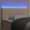vidaXL LED Kopfteil mit LED-Lichtleisten Creme 90 cm Polyester