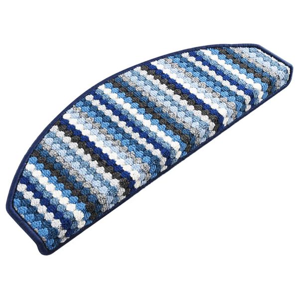 vidaXL Stufenmatten Selbstklebend 15 Stk. 65x24x4 cm Mehrfarbig Blau