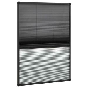 vidaXL Insektenschutz-Plissee f&uuml;r Fenster Alu 80x120 cm mit Jalousie