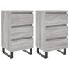 vidaXL Nachttische 2 Stk. Grau Sonoma 40x35x69 cm Holzwerkstoff