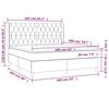vidaXL Boxspringbett mit Matratze & LED Creme 160x200 cm Stoff
