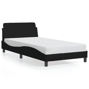 vidaXL Bettgestell "Dover" Schwarz 100x200 cm Stoff