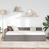 vidaXL Eckbettgestell mit Kopfteil Taupe 80 cm x 200 cm Stoff