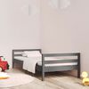 vidaXL Massivholzbett Grau 75x190 cm Kiefer