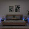 vidaXL Nachttische mit LED-Leuchten 2 Stk. Artisan-Eiche 40x39x48,5 cm