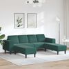 vidaXL Wohnzimmer Couch 3 pcs Dunkelgr&uuml;n