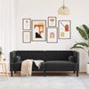 vidaXL Chesterfield-Sofa mit Nackenrollen 3-Sitzer Schwarz Samt