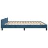 vidaXL Bettgestell mit Kopfteil Dunkelblau 180x200 cm Samt