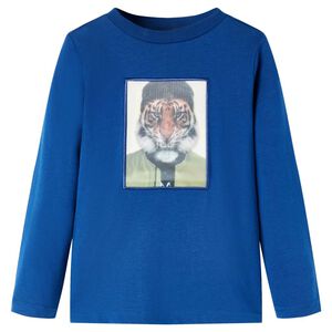 vidaXL Kinder-Langarmshirt Dunkelblau 128