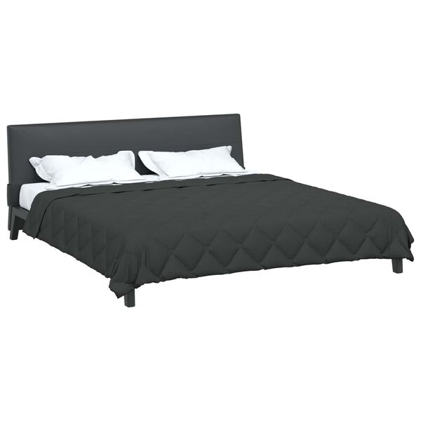 vidaXL Ganzjahresbettdecke Anthrazit 220 x 240 cm Mikrofaser